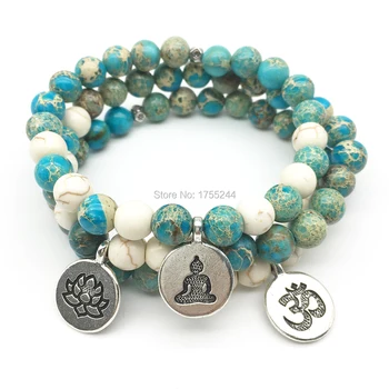 SN1284 Designer Women`s Yoga Bracelet Fashion Blue Regalite Bracelet High Quality White Howlite Jewelry Free Shipping
SN1284 Designer Women`s Yoga Bracelet Fashion Blue Regalite Bracelet High Quality White Howlite Jewelry Free Shipping