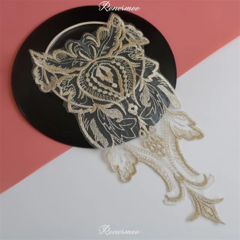 1Pc Royal Solemn Champagne Gold Venise Lace Trim Wedding Sewing Applique Crafts Lace Fabric For Wedding Dress Decoration 16.5X30
1Pc Royal Solemn Champagne Gold Venise Lace Trim Wedding Sewing Applique Crafts Lace Fabric For Wedding Dress Decoration 16.5X30