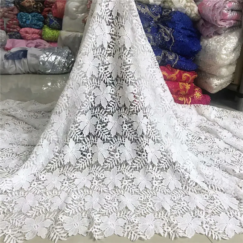 High quality African guipure cord laces In white fabric for Nigerian party/Wedding Dress Embroidered french Bridal laces JYA22-2
High quality African guipure cord laces In white fabric for Nigerian party/Wedding Dress Embroidered french Bridal laces JYA22-2