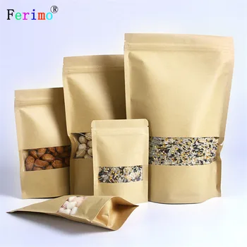 

Ferimo 100pcs Customized self-made dried fruits snack foods composite foods kraft paper storage bags