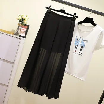 Chiffon Split Pants For Women Summer Wide Leg Pants Plus Size 4xl Women's Trousers Calca Feminina Pantalon Taille Haute Femme
Chiffon Split Pants For Women Summer Wide Leg Pants Plus Size 4xl Women's Trousers Calca Feminina Pantalon Taille Haute Femme