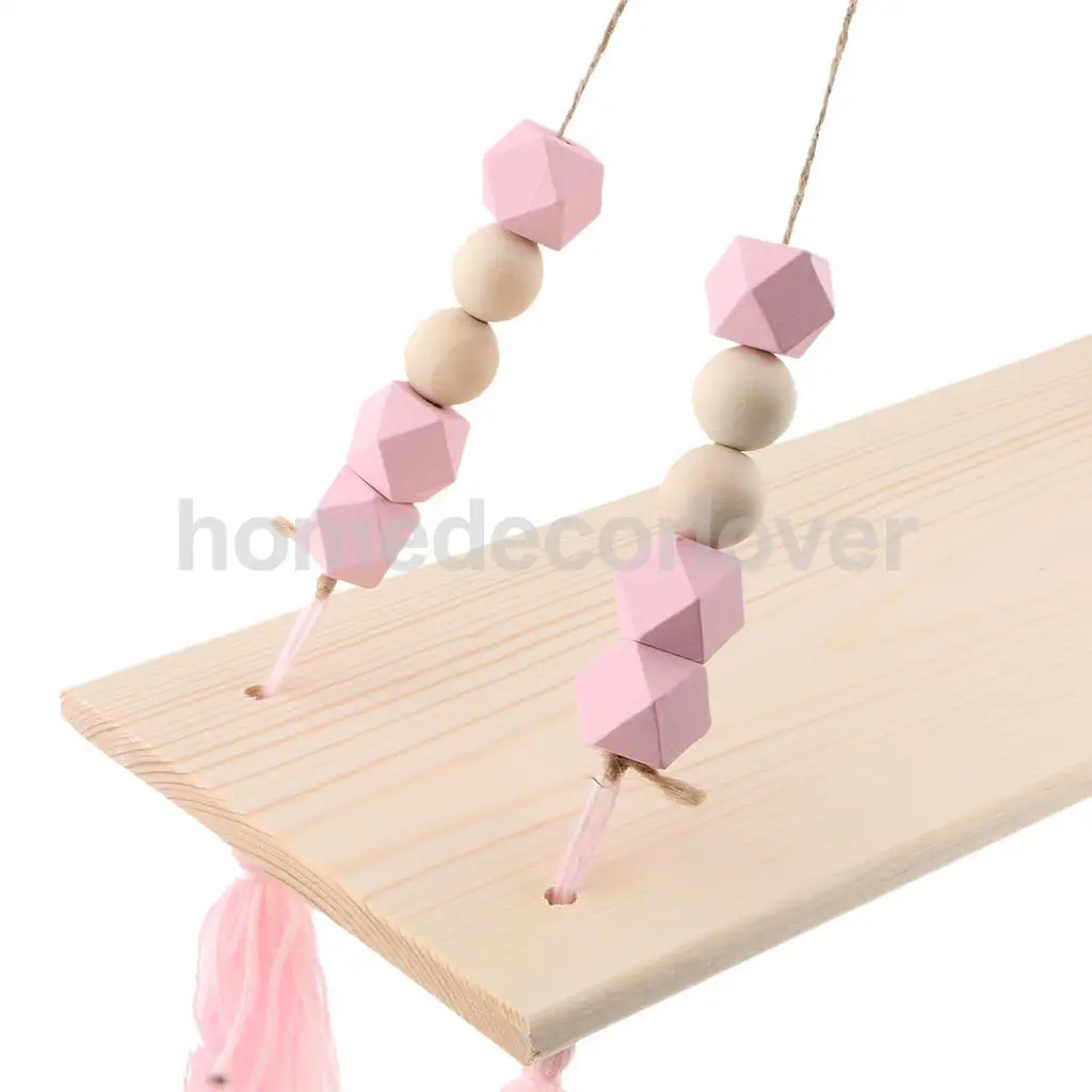 Wall Hanging Wooden Shelves Floating Wall Shelf Home Decor Baby Kids Room Storage Holder Hanger
