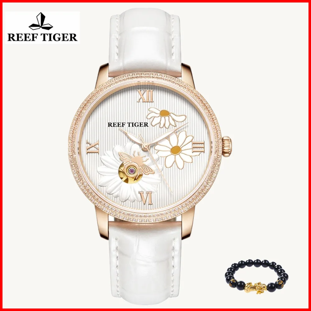 Reef Tiger/RT 2019 Fashion Women Watch Automatic Watches Rose Gold Leather Diamond Ladies watch Relogio Feminino RGA1585 +gifts
Reef Tiger/RT 2019 Fashion Women Watch Automatic Watches Rose Gold Leather Diamond Ladies watch Relogio Feminino RGA1585 +gifts