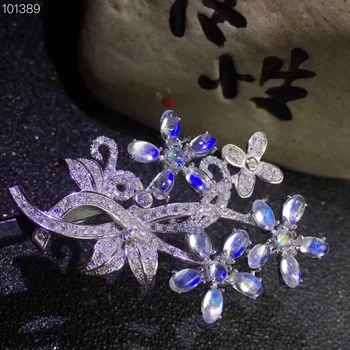 Flower Blue Moonstone brooch Free shipping Natural real Blue Moonstone 925 sterling silver brooch
Flower Blue Moonstone brooch Free shipping Natural real Blue Moonstone 925 sterling silver brooch