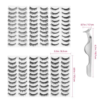 60 Pairs False Eyelashes Natural Handmade Fake Eyelashes Reusable False Eyelashes Pack With 1pc Tweezer UK Local Delivery
60 Pairs False Eyelashes Natural Handmade Fake Eyelashes Reusable False Eyelashes Pack With 1pc Tweezer UK Local Delivery