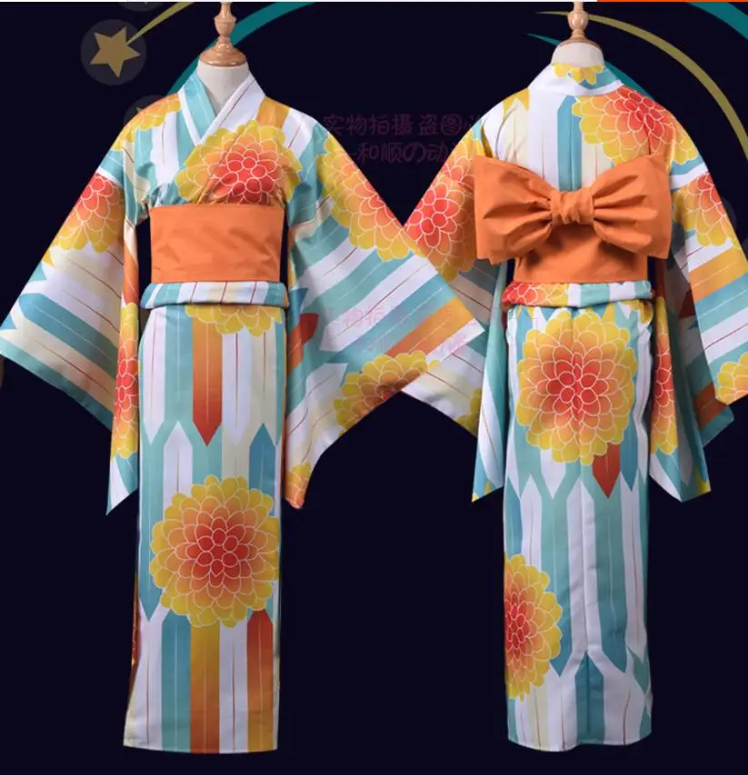 Anime LoveLive! Sunshine Cosplay Takami Chika Cos Halloween Party female sweet kawaii yukata kimono Costume
Anime LoveLive! Sunshine Cosplay Takami Chika Cos Halloween Party female sweet kawaii yukata kimono Costume
