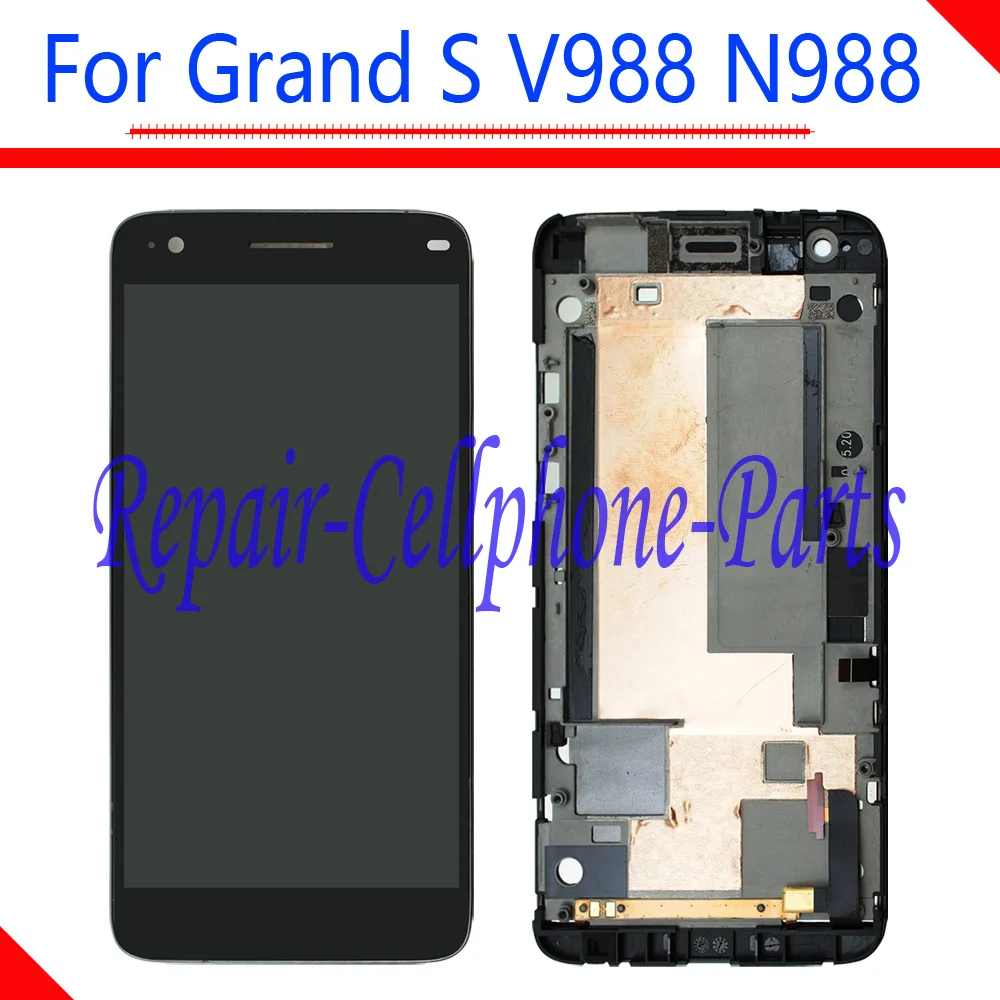 5.0 inch Black 100% New Full LCD DIsplay + Touch Screen Digitizer + Frame Cover Assembly For ZTE Grand S V988 N988 LCD 
5.0 inch Black 100% New Full LCD DIsplay + Touch Screen Digitizer + Frame Cover Assembly For ZTE Grand S V988 N988 LCD