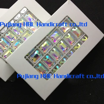 Newest !! 112pcs/lot 13*18mm white AB color two holes glass handcraft sew on stone long octagonal shaped crystal loose beads
Newest !! 112pcs/lot 13*18mm white AB color two holes glass handcraft sew on stone long octagonal shaped crystal loose beads