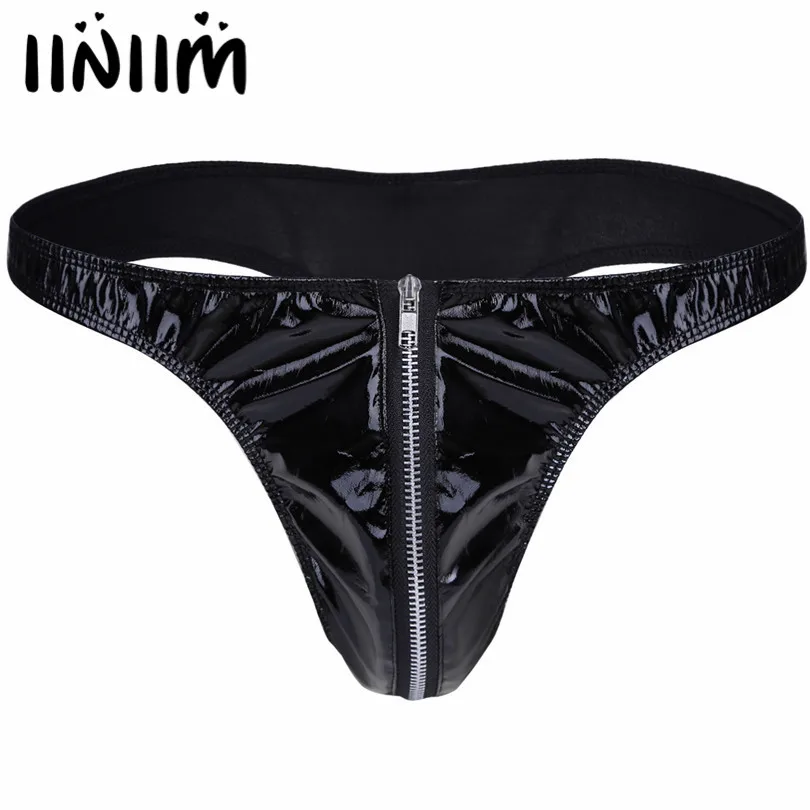 iiniim Men Lingerie Patent Leather Briefs Bikini Underwear Underpants with Front Zipper Sexy Fashion Silky Low-waist Underwear
iiniim Men Lingerie Patent Leather Briefs Bikini Underwear Underpants with Front Zipper Sexy Fashion Silky Low-waist Underwear