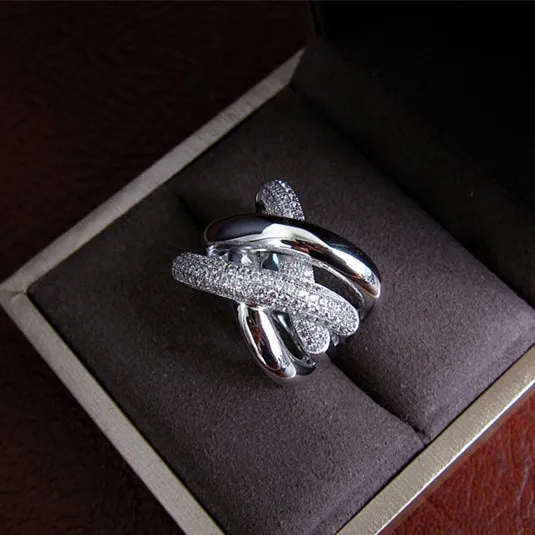 Luxury AAA cubic zirconia micro pave setting big multi-layered full finger ring for women, R7568
Luxury AAA cubic zirconia micro pave setting big multi-layered full finger ring for women, R7568