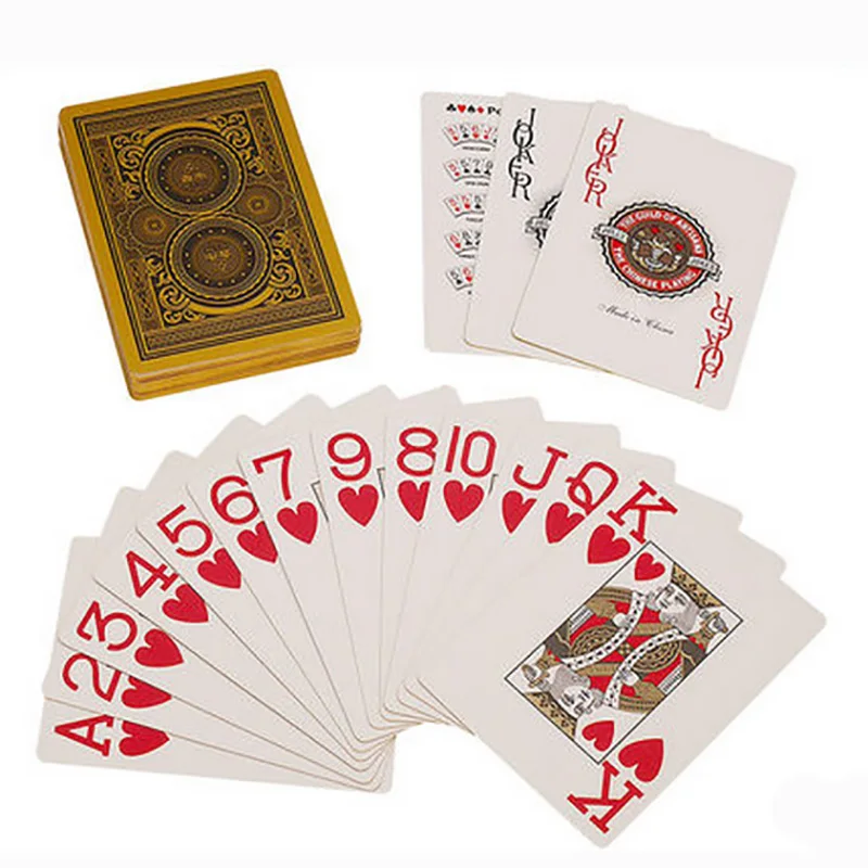 Waterproof Luxury 24K Gold Foil Plated Poker Premium Matte Plastic Board Games Playing Cards For Gift Collection
Waterproof Luxury 24K Gold Foil Plated Poker Premium Matte Plastic Board Games Playing Cards For Gift Collection