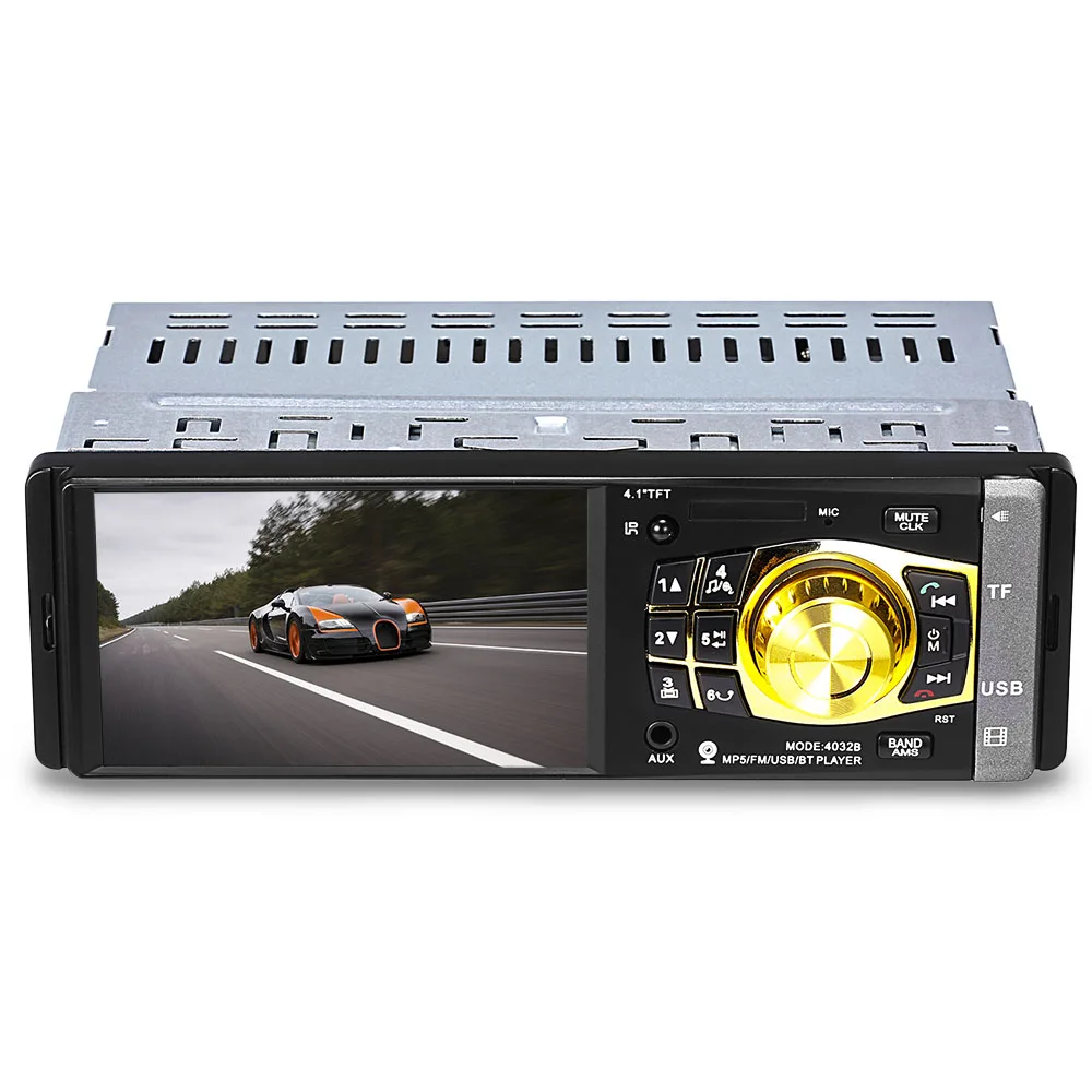 4032B 4.1 inch Vehicle-mounted MP5 Bluetooth Car Radio Multimedia Player Audio Video Display with Remote Control
4032B 4.1 inch Vehicle-mounted MP5 Bluetooth Car Radio Multimedia Player Audio Video Display with Remote Control