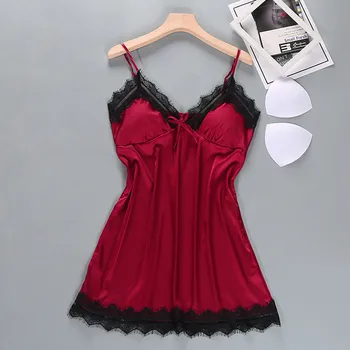 Women Sexy Satin Fashion Patchwork Lace Bow Sling Sleepwear Comfortable Fashionable Sleep Top Adjusted-straps Camis Four Seasons
Women Sexy Satin Fashion Patchwork Lace Bow Sling Sleepwear Comfortable Fashionable Sleep Top Adjusted-straps Camis Four Seasons