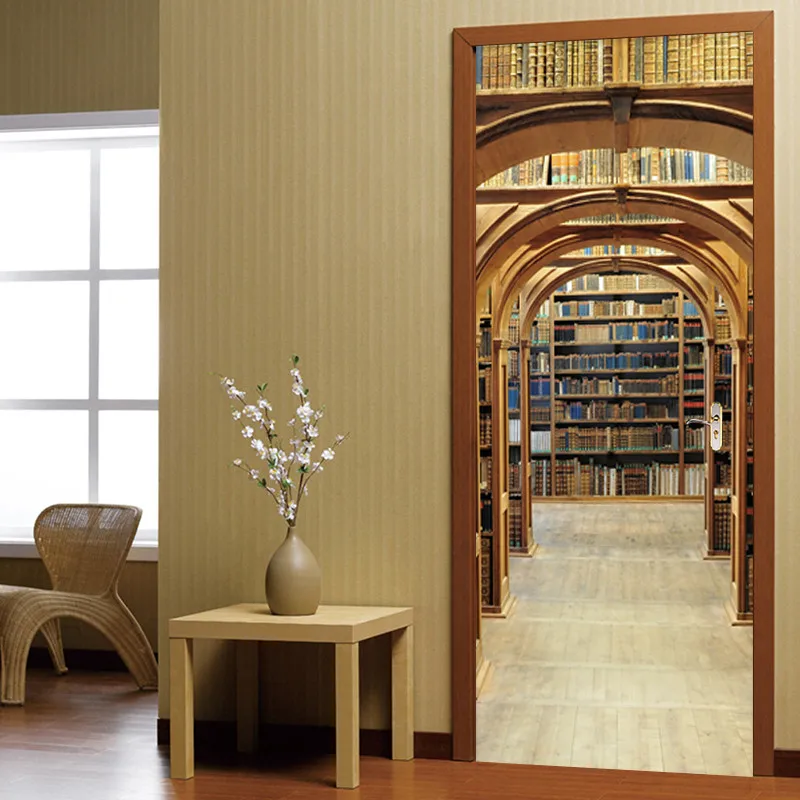 3D Door Sticker Modern Creative Library Study Room Bookshelf Wallpaper PVC Self-Adhesive Waterproof Home Decor Wall Decals Paste
3D Door Sticker Modern Creative Library Study Room Bookshelf Wallpaper PVC Self-Adhesive Waterproof Home Decor Wall Decals Paste
