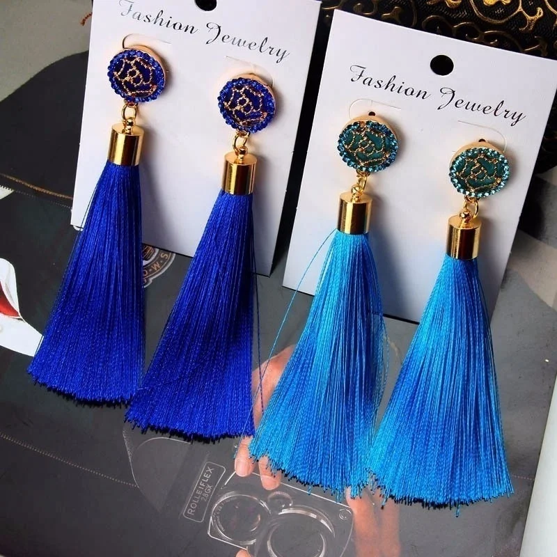 Fashion Statement Jewelry Tassel Long Earring For Bridal Bohemian Long Tassel Earrings for Women Party Jewelry Accessory boho
Fashion Statement Jewelry Tassel Long Earring For Bridal Bohemian Long Tassel Earrings for Women Party Jewelry Accessory boho