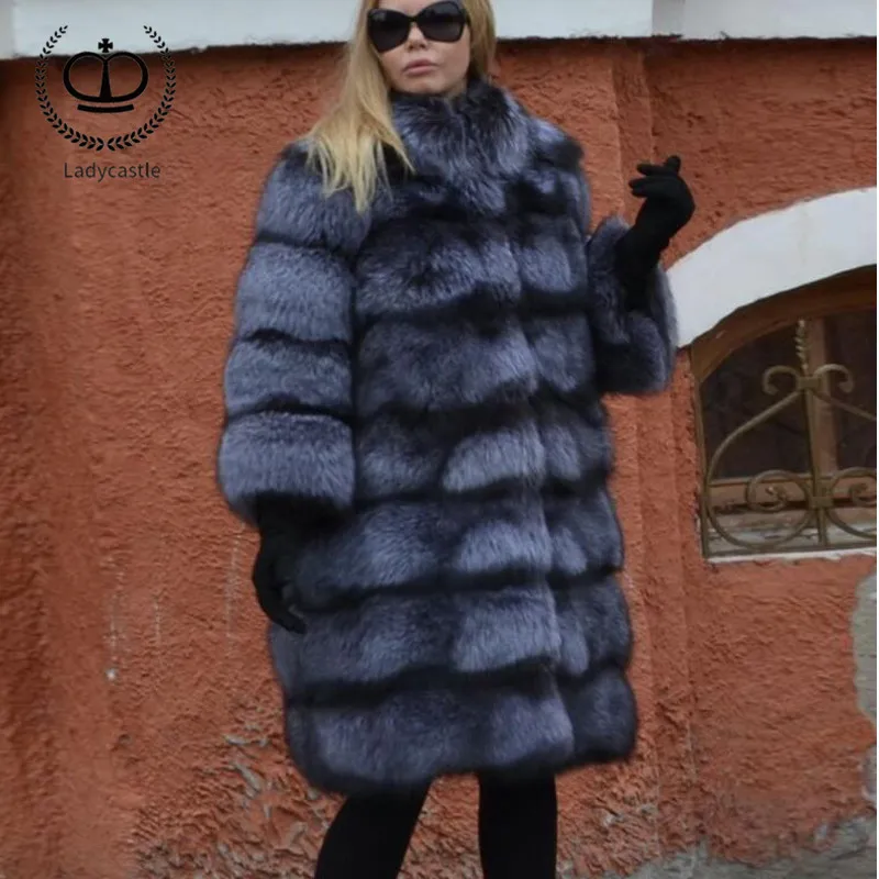 Female Natural Real Sliver Fox Fur Coat With Fur Collar Fashion Genuine Leather Winter Warm Real Fur Coats For Women 2018 FC-181
Female Natural Real Sliver Fox Fur Coat With Fur Collar Fashion Genuine Leather Winter Warm Real Fur Coats For Women 2018 FC-181