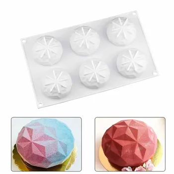 6 Cavity Diamond Shape 3D Silicone Mold For Cake Dessert Baking pastry tool wedding cake decoration mold
6 Cavity Diamond Shape 3D Silicone Mold For Cake Dessert Baking pastry tool wedding cake decoration mold