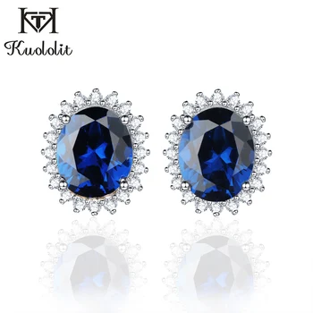 Kuololit Solid 925 Sterling Silver Stud Earrings For Women Blue Sapphire Diana Cluster Gemstone Wedding Anniversary Jewelry New
Kuololit Solid 925 Sterling Silver Stud Earrings For Women Blue Sapphire Diana Cluster Gemstone Wedding Anniversary Jewelry New