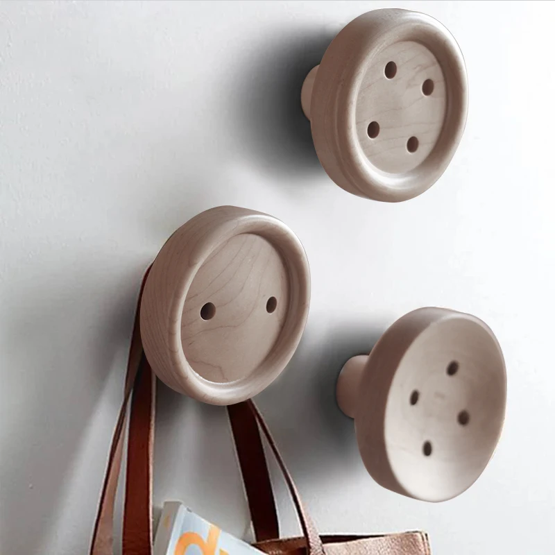 Woody Robe Hooks Home Decoration Knobs Wall Hanger with Nail Natural maple Wood Button Hallway Hanging Wall Storage Shelf Rack
Woody Robe Hooks Home Decoration Knobs Wall Hanger with Nail Natural maple Wood Button Hallway Hanging Wall Storage Shelf Rack