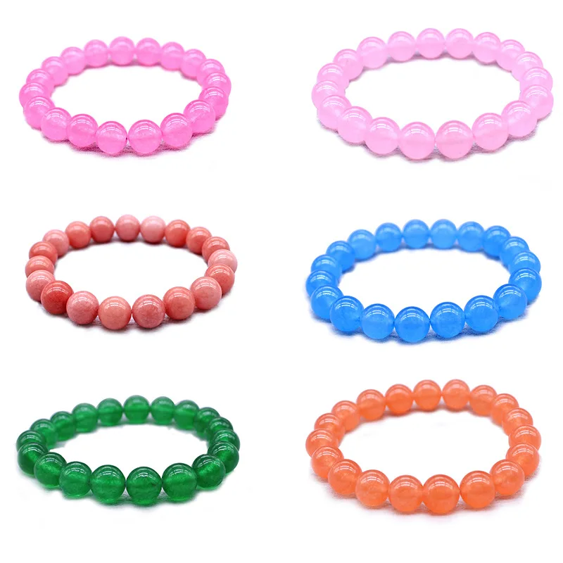 Summer Style Pink Blue Green Jades Beaded Bracelets Natural Stone Chalcedony Bracelet for Women Jewellery 4mm 6mm 8mm 10mm 12mm
Summer Style Pink Blue Green Jades Beaded Bracelets Natural Stone Chalcedony Bracelet for Women Jewellery 4mm 6mm 8mm 10mm 12mm