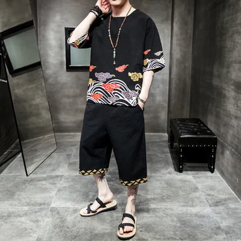 Chinese Type Mens T-Shirt Tracksuit Two Piece Beach Clothes Party Top Suit 2020 Men Streetwear Vintage Top + Shorts Sets 5XL
Chinese Type Mens T-Shirt Tracksuit Two Piece Beach Clothes Party Top Suit 2020 Men Streetwear Vintage Top + Shorts Sets 5XL