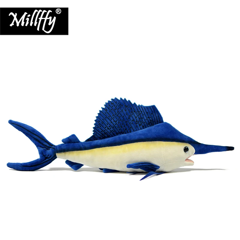 Dropshipping Millffy New Arrival 1PC 45cm Stuffed Ocean Animal Realistic Fish Lifelike Plush Toy Soft Sailfish | Игрушки и хобби