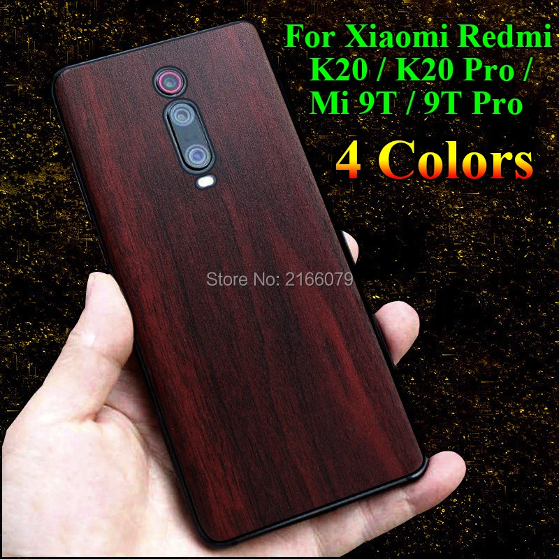 For Xiaomi Redmi K20 Mi 9T Pro K20Pro Back Cover 3D Imitation Wood Grain Protection Skin Decal Protect Sticker Film (Not a Case |