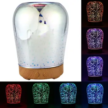 3D Essential Oil Diffuser, 100ml Aromatherapy Ultrasonic Cool Mist Humidifier 3D Design Glass 7 Colorful Light Mode Function O 
3D Essential Oil Diffuser, 100ml Aromatherapy Ultrasonic Cool Mist Humidifier 3D Design Glass 7 Colorful Light Mode Function O