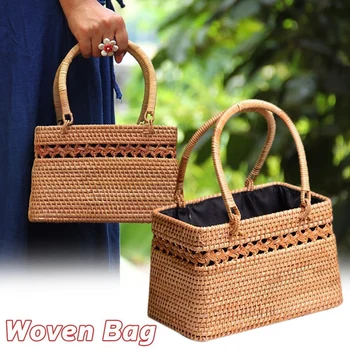 JHD-Straw Bag For Women Handmade Tote Bag Natural Chic Handbag With Wood Handle Large Basket For Beach Outdoor Bohemia Style
JHD-Straw Bag For Women Handmade Tote Bag Natural Chic Handbag With Wood Handle Large Basket For Beach Outdoor Bohemia Style