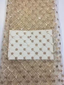 New design L-101914 embroidered tulle mesh Lace Fabric with sequins African lace fabric
New design L-101914 embroidered tulle mesh Lace Fabric with sequins African lace fabric