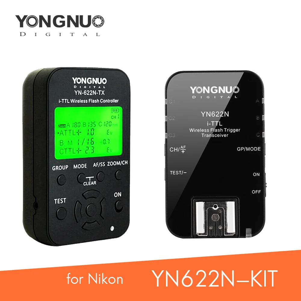 

Yongnuo YN-622N-KIT or YN-622N-TX Wireless Trigger Transmitter Receiver i-TTL Flash Controller HSS 1/8000s for Nikon DSLR