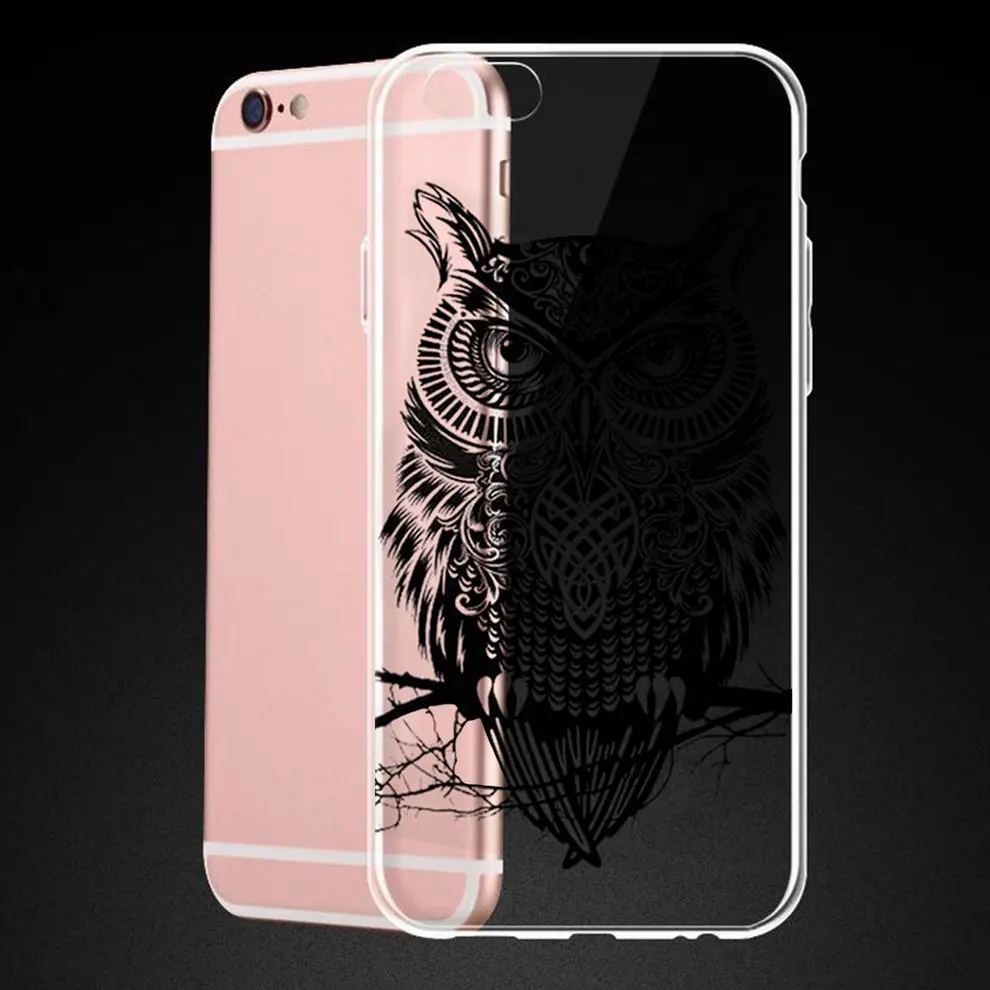 2 Pcs New Owl Color Printing Cell Phone Case Simple Black And White Pattern TPU Mobile Phone Cover Soft Shell For iPhone 6/6s
2 Pcs New Owl Color Printing Cell Phone Case Simple Black And White Pattern TPU Mobile Phone Cover Soft Shell For iPhone 6/6s