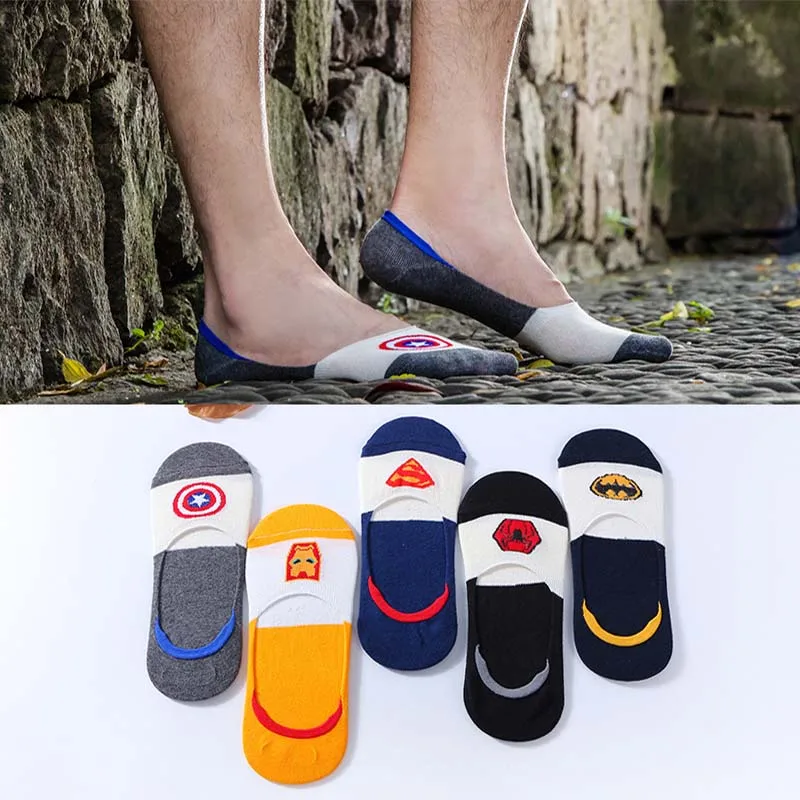 Cartoon cotton summer Batman Superman men's boat socks summer suit breathable mens casual socks
Cartoon cotton summer Batman Superman men's boat socks summer suit breathable mens casual socks