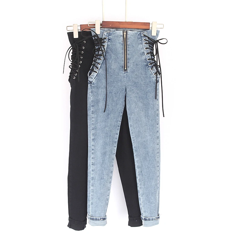 Women Jeans Casual Drawstring Slim Fit Vintage Zipper Skinny High Waist Jeans Fashion Spring Cowboy Long Jeans Denim Streetwear
Women Jeans Casual Drawstring Slim Fit Vintage Zipper Skinny High Waist Jeans Fashion Spring Cowboy Long Jeans Denim Streetwear