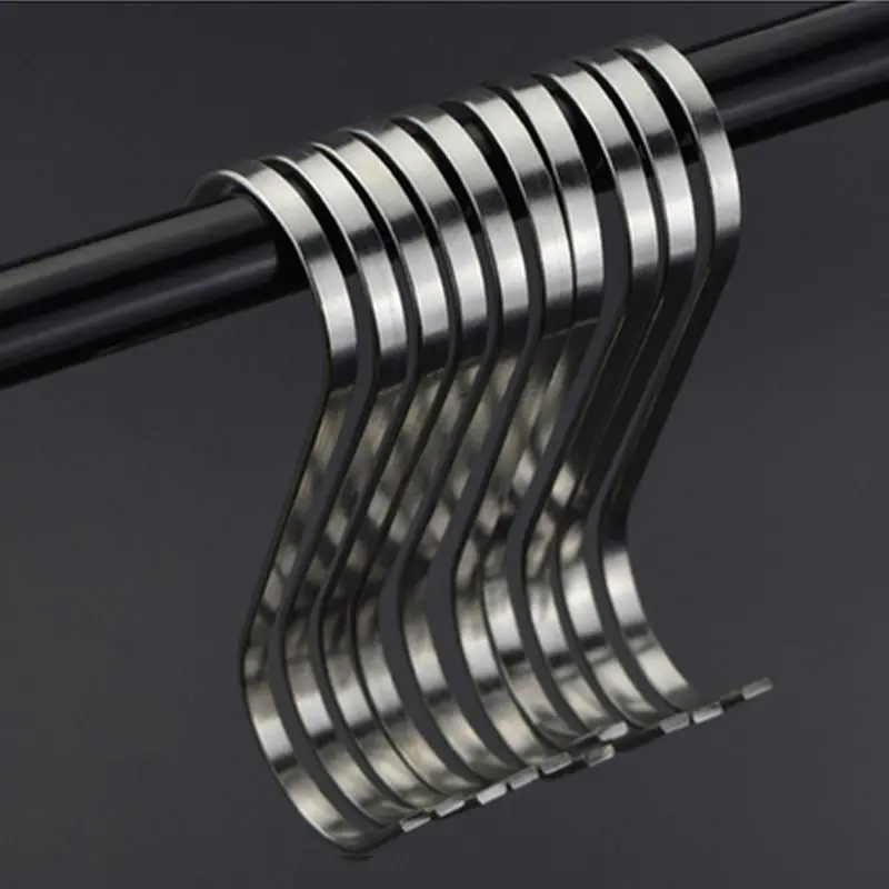 10pcs Free Shipping Stainless Steel S Hook Hanger Rack Kitchen Butcher Meat Dryer Pot Pan Hanging Rail
10pcs Free Shipping Stainless Steel S Hook Hanger Rack Kitchen Butcher Meat Dryer Pot Pan Hanging Rail