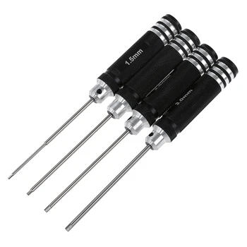 Black 4 pcs 1.5mm 2.0mm 2.5mm 3.0mm hexagonal screwdriver for RC Helicopter Plane
Black 4 pcs 1.5mm 2.0mm 2.5mm 3.0mm hexagonal screwdriver for RC Helicopter Plane