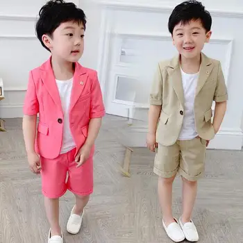 Autumn baby Boys Suits Blazers Fashion pink/ khaki Tops short Pants 2 pcs Set Cotton Children Clothing Sets wedding flowers set
Autumn baby Boys Suits Blazers Fashion pink/ khaki Tops short Pants 2 pcs Set Cotton Children Clothing Sets wedding flowers set