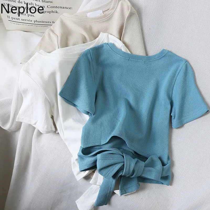 Neploe Bowknot Women T Shirts Summer 2019 New O-Neck Short Sleeve Tees Loose soft Ladies Tops 44390
Neploe Bowknot Women T Shirts Summer 2019 New O-Neck Short Sleeve Tees Loose soft Ladies Tops 44390