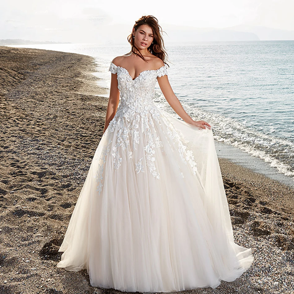 Sexy Sweetheart Off the Shoulder Princess Wedding Dresses 2019 New Arrival Tulle Appliques Lace Bride Dress Wedding Gowns
Sexy Sweetheart Off the Shoulder Princess Wedding Dresses 2019 New Arrival Tulle Appliques Lace Bride Dress Wedding Gowns