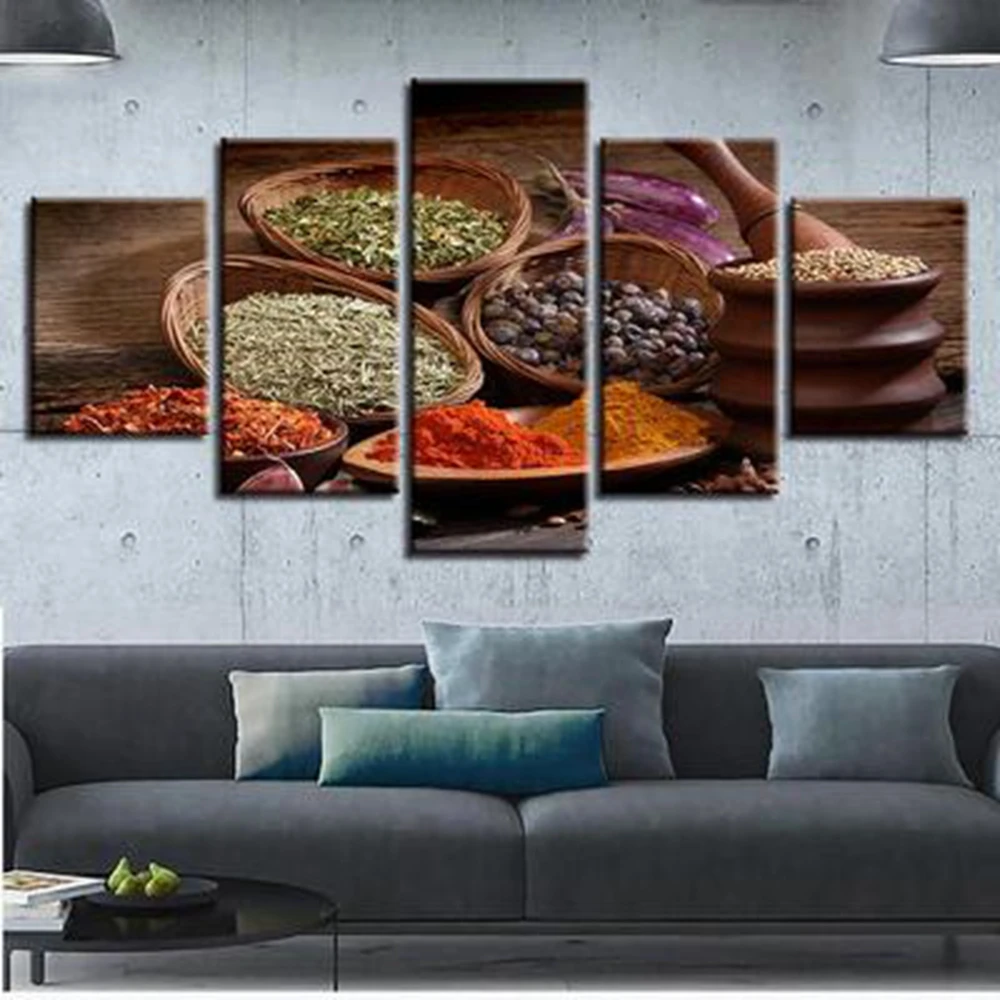 Spices Kitchen Wall Decor 5 Pieces Still Life Canvas Printed Restaurant Poster Painting for Shop Hallway Room Wall Art Dropship
Spices Kitchen Wall Decor 5 Pieces Still Life Canvas Printed Restaurant Poster Painting for Shop Hallway Room Wall Art Dropship