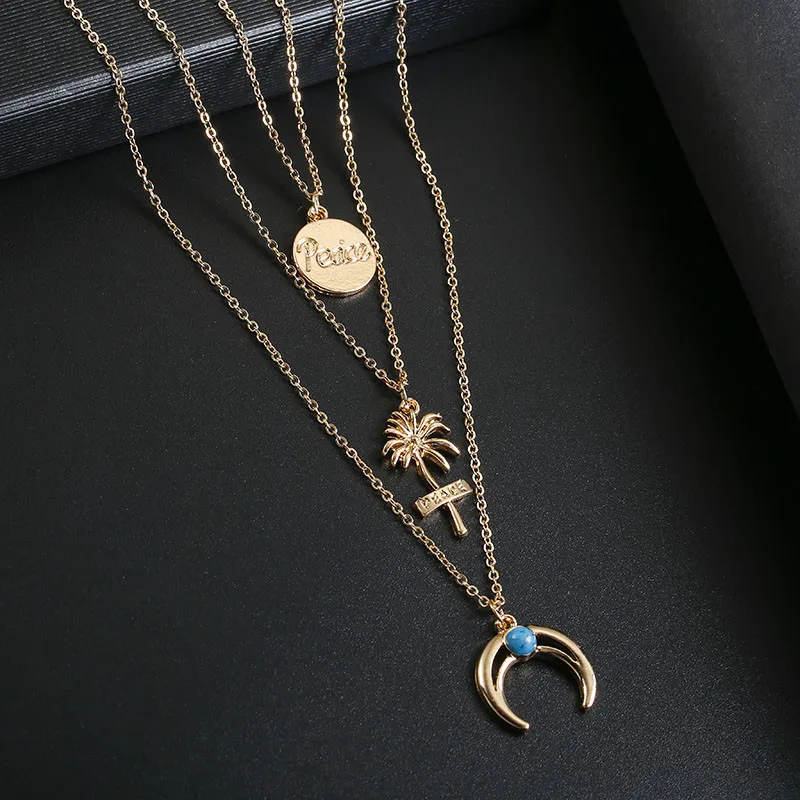 Long Chain Gold Necklaces Ladies Gift Choker Girls Chic Moon Nacklace Statement Pendant Fashion Jewelry
Long Chain Gold Necklaces Ladies Gift Choker Girls Chic Moon Nacklace Statement Pendant Fashion Jewelry