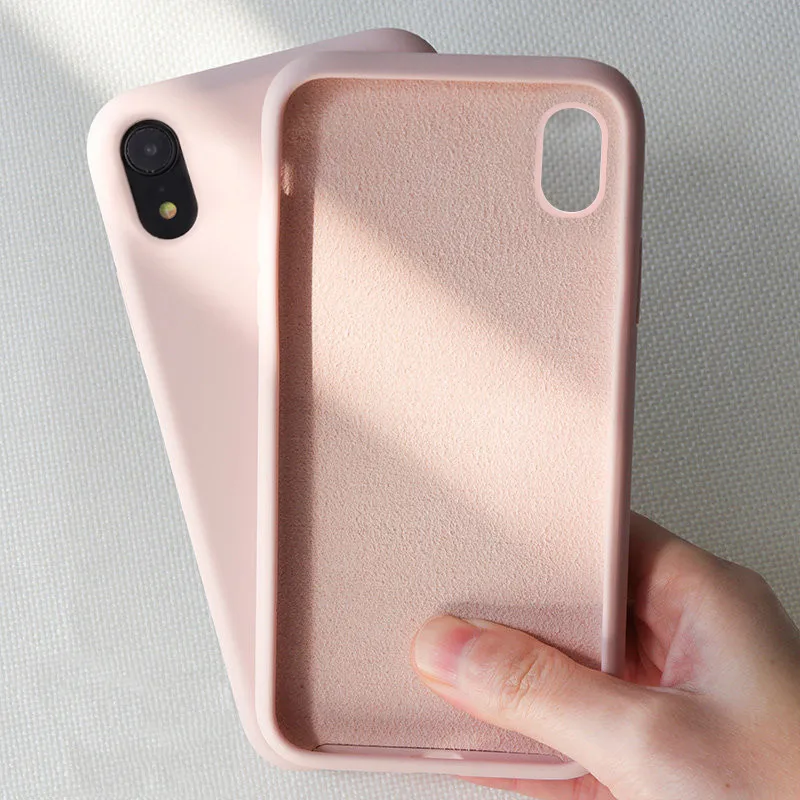 Тонкий мягкий чехол для iPhone 11 12 Pro Max Mini X XR Xs 7 8 6s Plus силиконовый Оригинальный