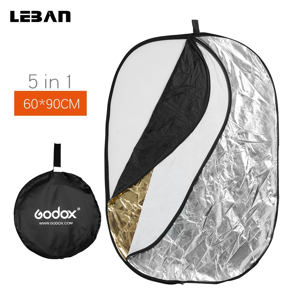 Godox 24"-36" 5 in 1 Light Mulit Collapsible disc Photography Reflector 60*90 cm
Godox 24"-36" 5 in 1 Light Mulit Collapsible disc Photography Reflector 60*90 cm
