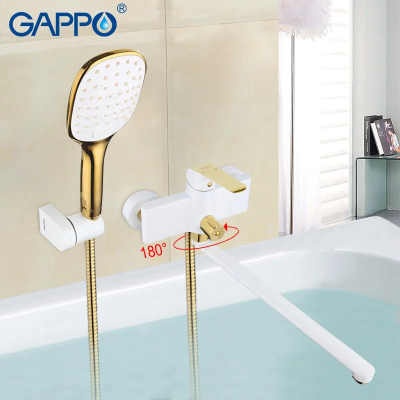 GAPPO bathtub faucets white and gold bathroom set bathroom faucet shower system waterfall bath mixer
GAPPO bathtub faucets white and gold bathroom set bathroom faucet shower system waterfall bath mixer