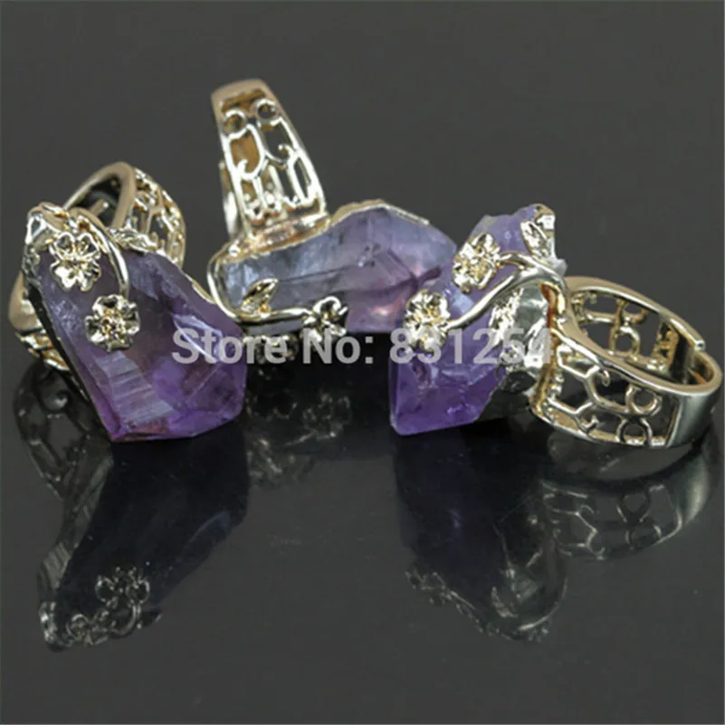 1PC New Natural Purple Crystal Quartz 24K Gold Lace Ring Beautiful Statement Stone Charm Temperament Engagement Ring Fewelry
1PC New Natural Purple Crystal Quartz 24K Gold Lace Ring Beautiful Statement Stone Charm Temperament Engagement Ring Fewelry