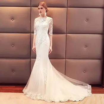 Summer 2019 Wedding Sexy Fashion Backless Lace Half Print Dress Women Mermaid Slash Neck Beach Style Party Dresses Wholesale
Summer 2019 Wedding Sexy Fashion Backless Lace Half Print Dress Women Mermaid Slash Neck Beach Style Party Dresses Wholesale