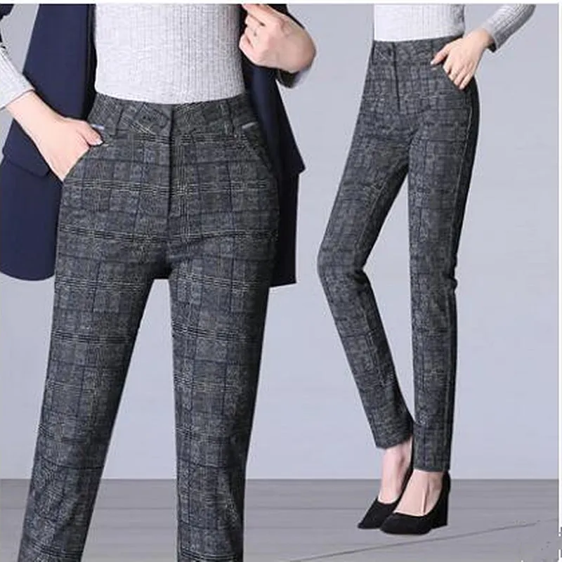 2019 Women Plaid Pants Full Length High Waist Spring/Autumn Fitness Trousers with Pocket Plus Size 3XL 4XL 5XL 6XL
2019 Women Plaid Pants Full Length High Waist Spring/Autumn Fitness Trousers with Pocket Plus Size 3XL 4XL 5XL 6XL