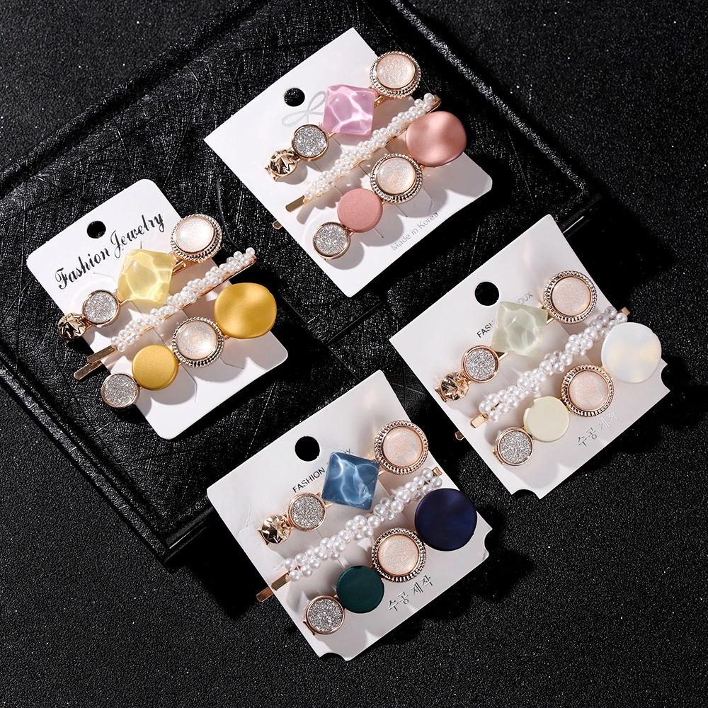 3PCS/Set Summer Fashion Women Pearl Hair Clips Simple Sweet Korean Style Hairpins Ladies Cute Alloy Hair Accessories
3PCS/Set Summer Fashion Women Pearl Hair Clips Simple Sweet Korean Style Hairpins Ladies Cute Alloy Hair Accessories