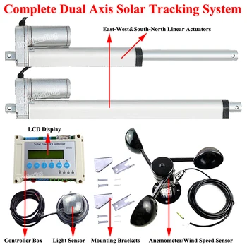 Complete Dual Axis Solar Tracking Tracker W/ 6" East-West &12" South-North Linear Actuator Motor W/ LCD Controller W/ Anemometer
Complete Dual Axis Solar Tracking Tracker W/ 6" East-West &12" South-North Linear Actuator Motor W/ LCD Controller W/ Anemometer