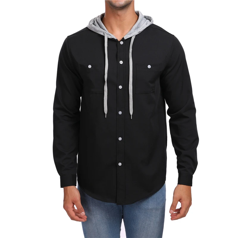 New quality men's shirt style cotton long sleeves casual brand clothing high collar men's shirt hooded shirt
New quality men's shirt style cotton long sleeves casual brand clothing high collar men's shirt hooded shirt